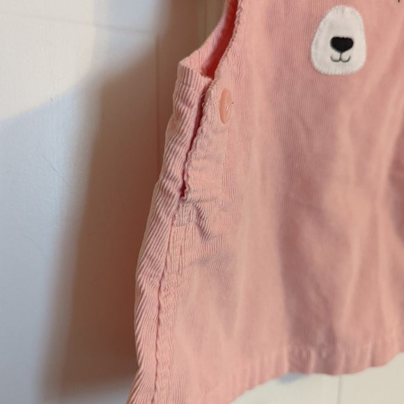 Just One You by Carter's Baby Girl Pink Corduroy Bear Romper sz 3M - Picture 3 of 6